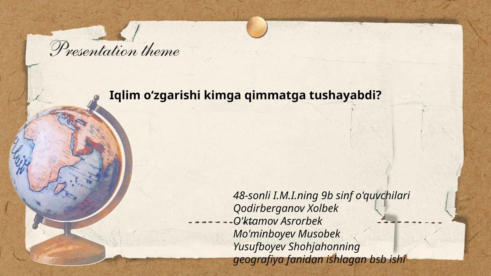 Iqlim oʻzgarishi kimga qimmatga tushayabdi? 1
