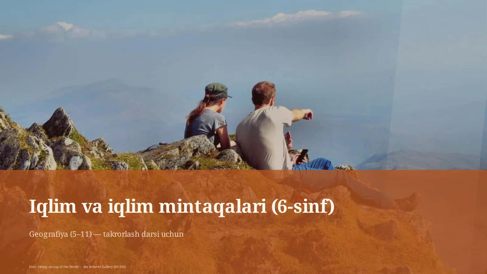 Iqlim va iqlim mintaqalari (6-sinf) 1