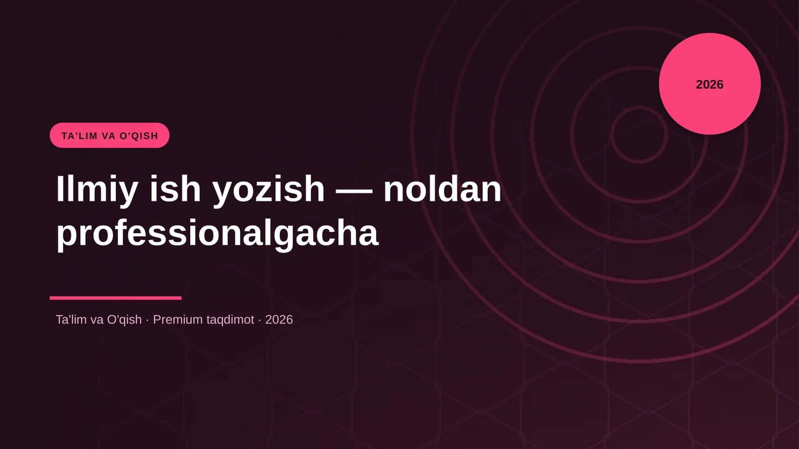 Ilmiy ish yozish — noldan professionalgacha 1