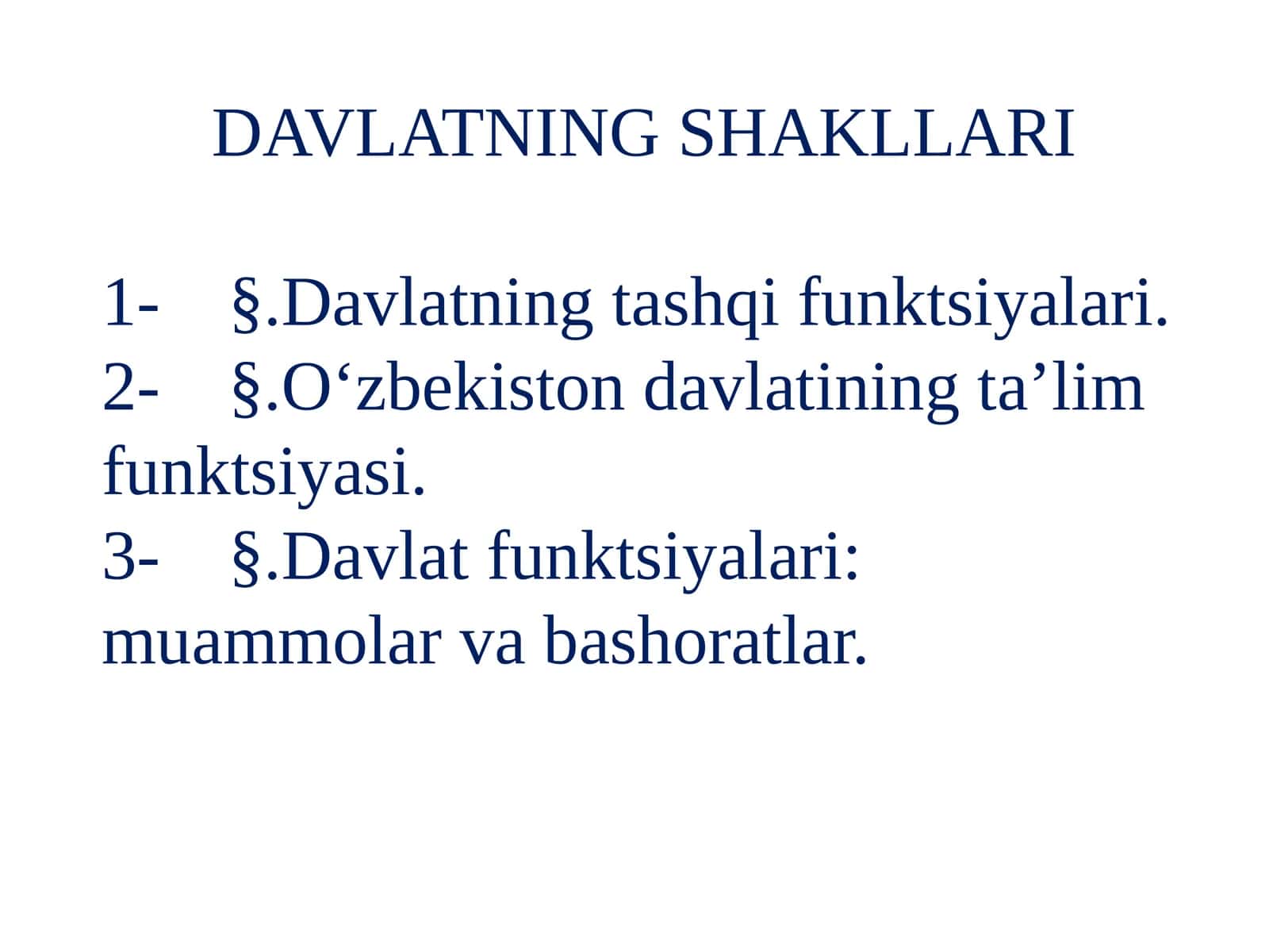 Davlatning shakllari 1