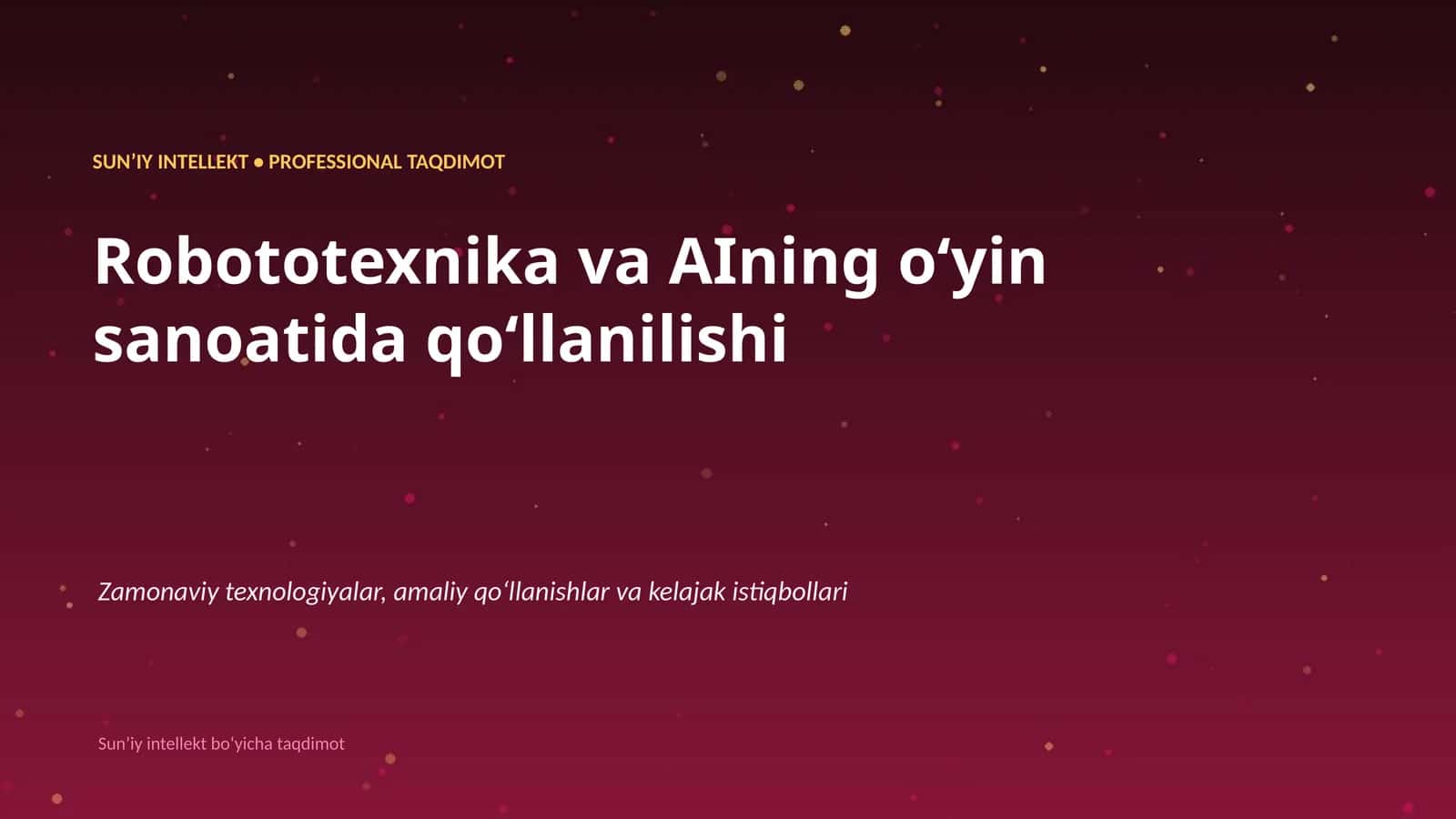 Robototexnika va AIning oʻyin sanoatida qoʻllanilishi 1