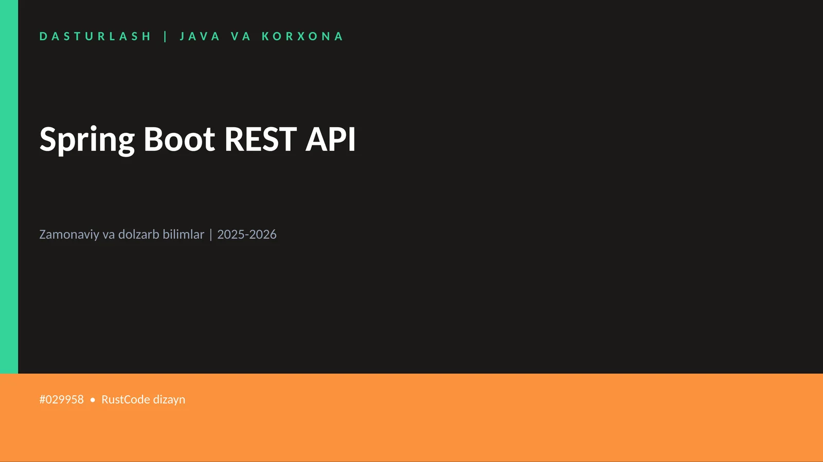 Spring Boot REST API 1