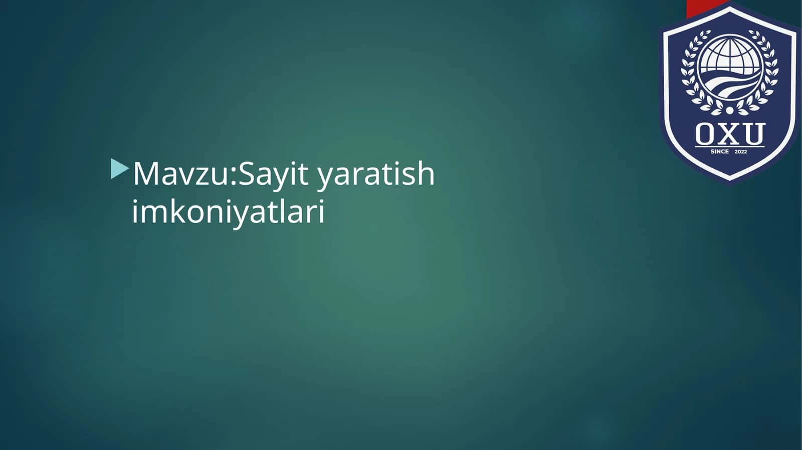 Sayit yaratish imkoniyatlari 1