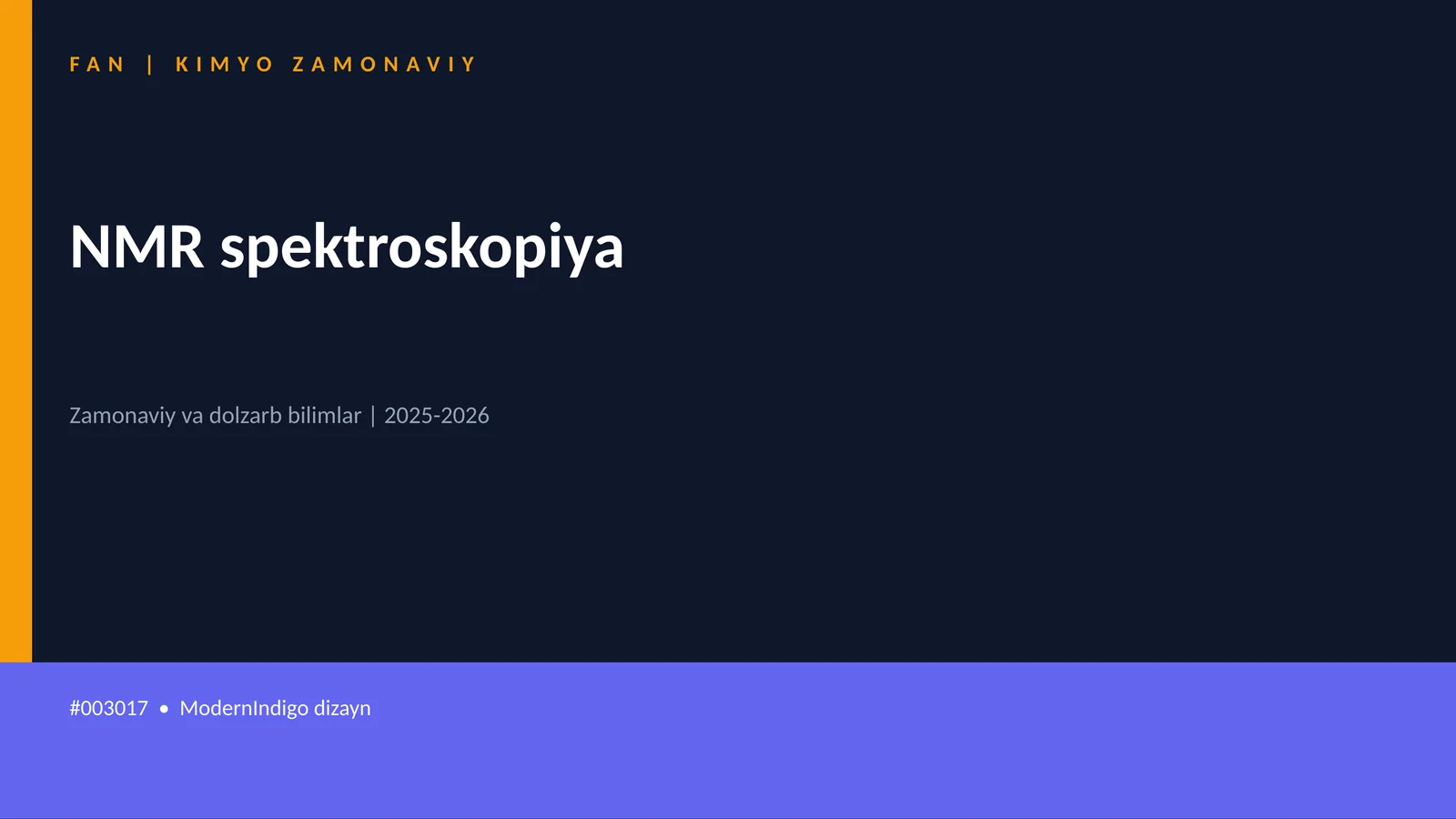 NMR spektroskopiya 1