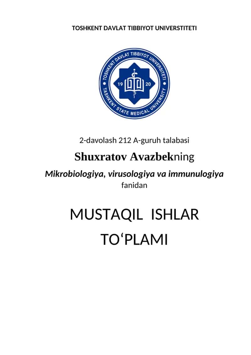 Bakterial irsiyatning xromosomadan tashqari omillari (plazmidlar, transpazonlar, Is- faktorlar, mo'tadil faglar), tibbiyotdagi ahamiyati 1