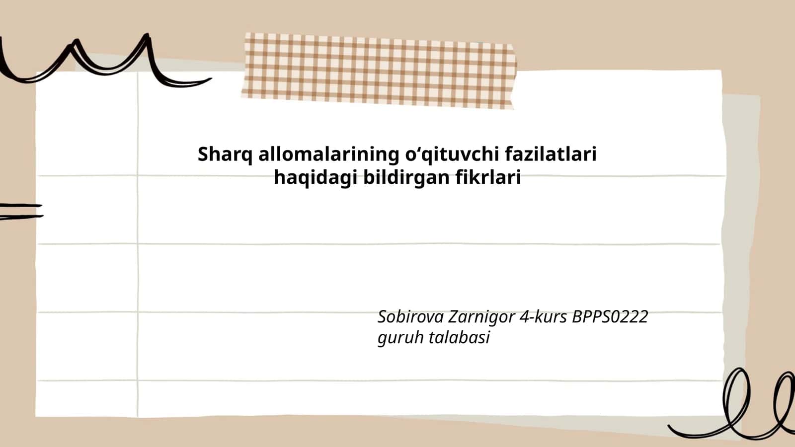 Sharq allomalarining oʻqituvchi fazilatlari haqidagi bildirgan fikrlari 1