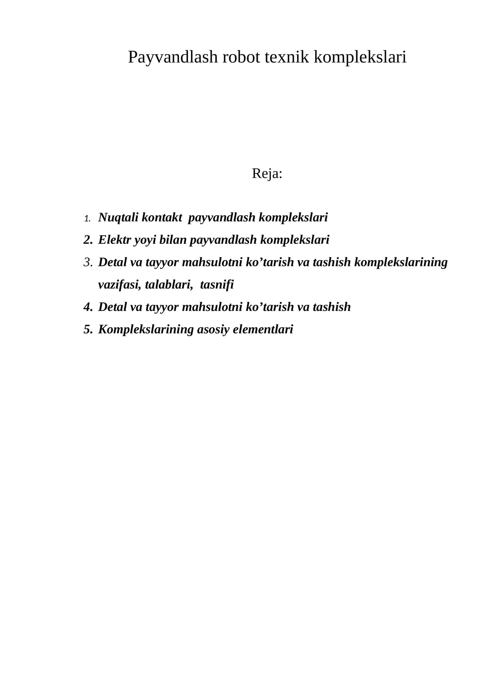 Nuqtali kontakt payvandlash komplekslari 1