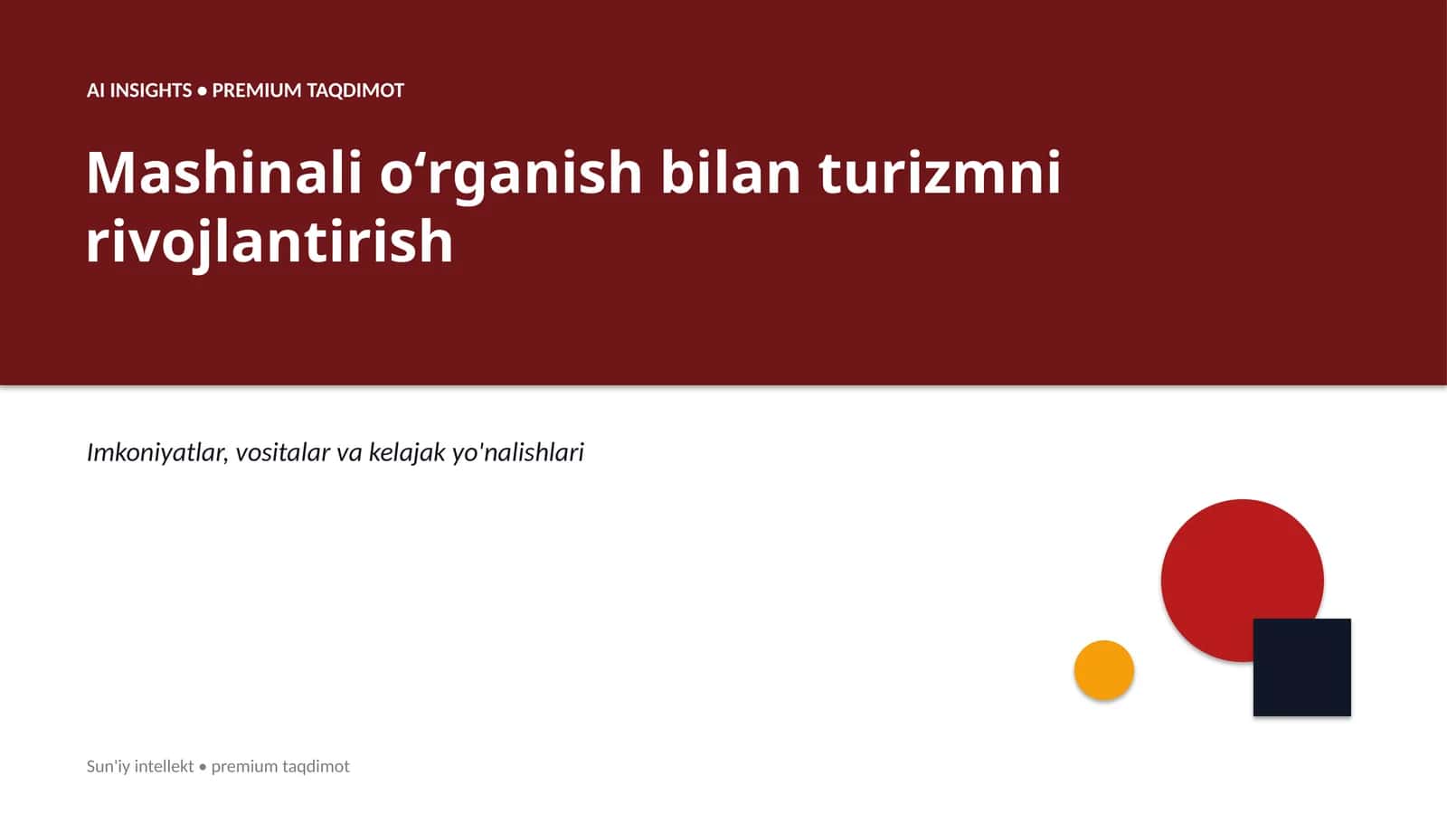 Mashinali oʻrganish bilan turizmni rivojlantirish 1