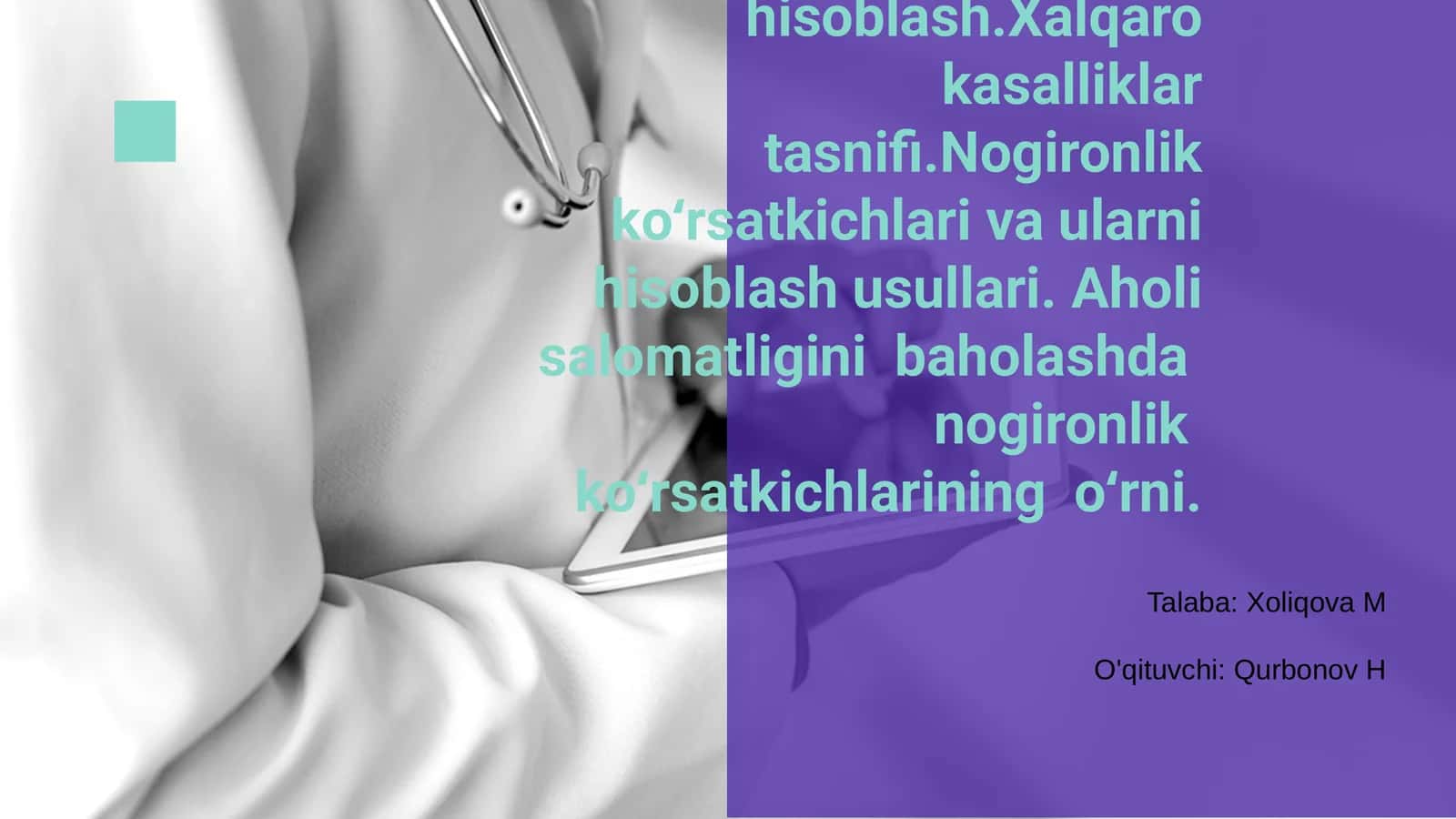 Aholi kasallanishlari ko‘rsatkichlari va ularni hisoblash 1
