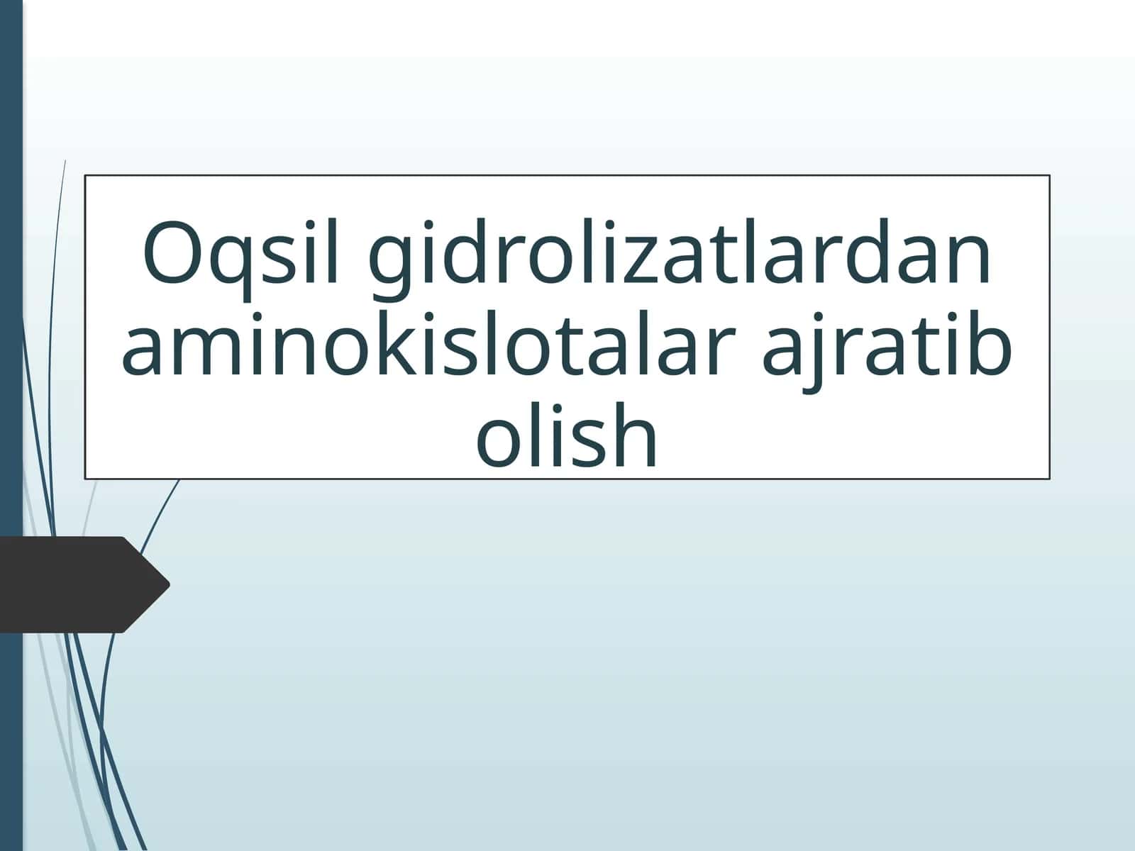 Oqsilgidrolizatlardan aminokislotalar ajratib olish 1