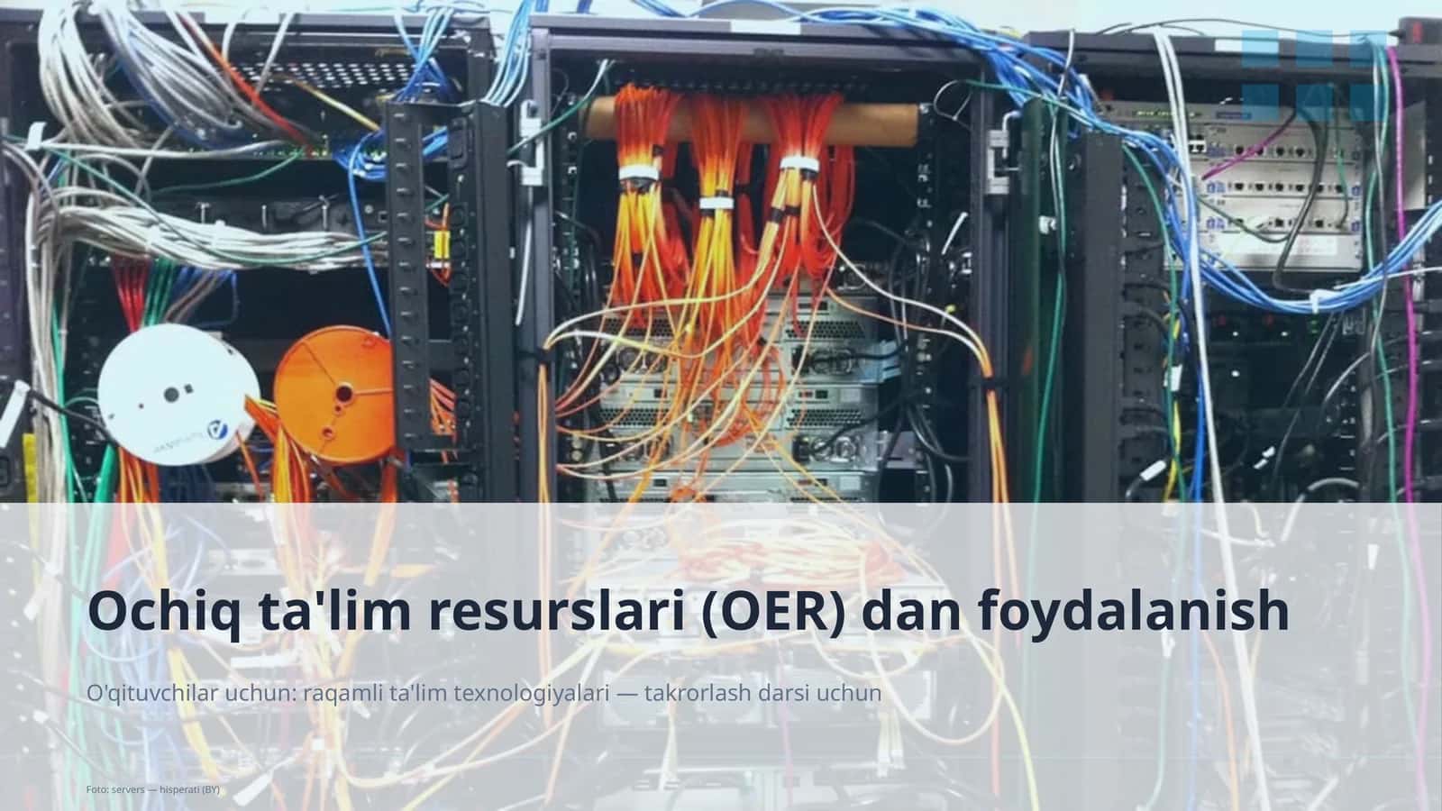 Ochiq ta'lim resurslari (OER) dan foydalanish 1