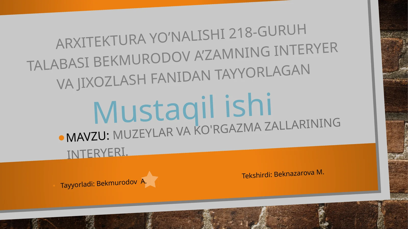 Muzeylar va ko'rgazma zallarining interyeri 1