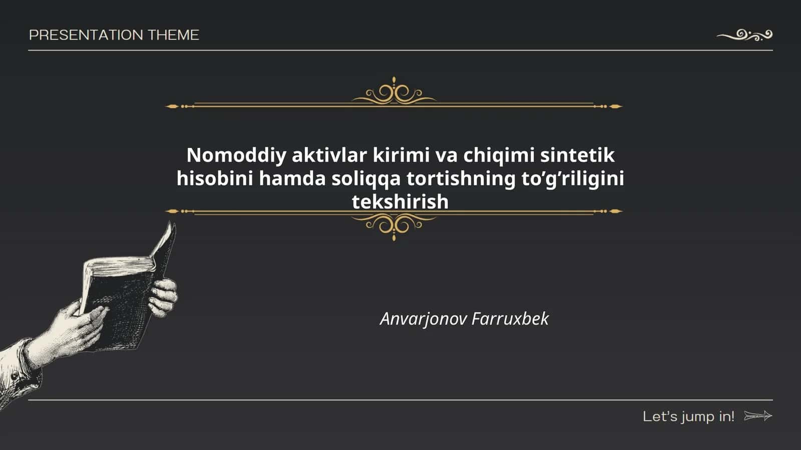 Nomoddiy aktivlar kirimi 1