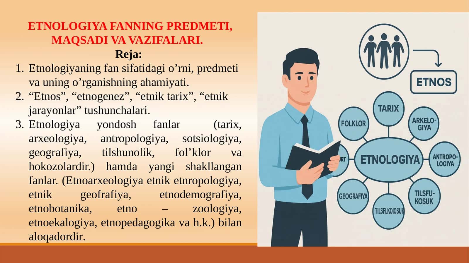 ETNOLOGIYA FANNING PREDMETI, MAQSADI VA VAZIFALARI 1
