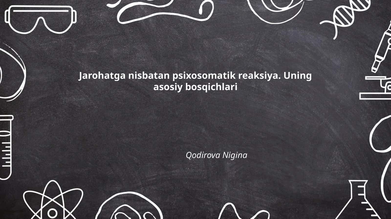 Jarohatga nisbatan psixosomatik reaksiya 1