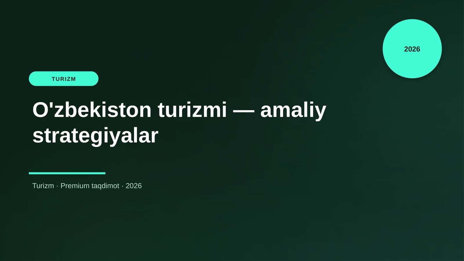O'zbekiston turizmi — amaliy strategiyalar 1