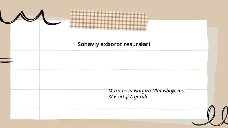 Sohaviy axborot resurslari 1