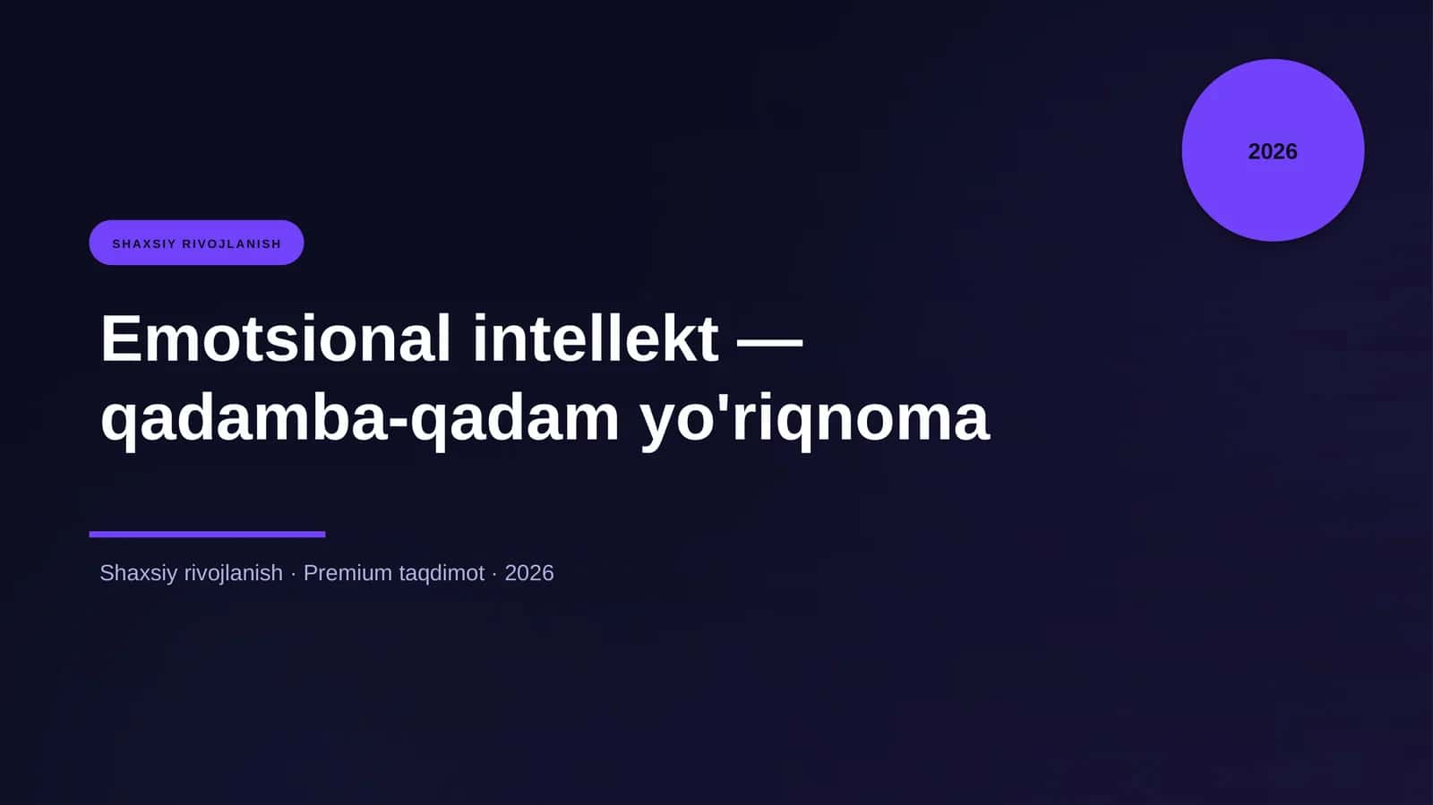 Emotsional intellekt — qadamba-qadam yo'riqnoma 1