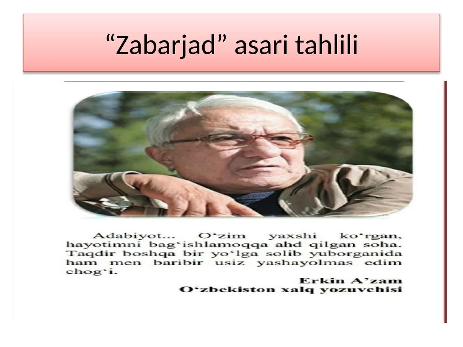 Zabarjad asaritahlili 1