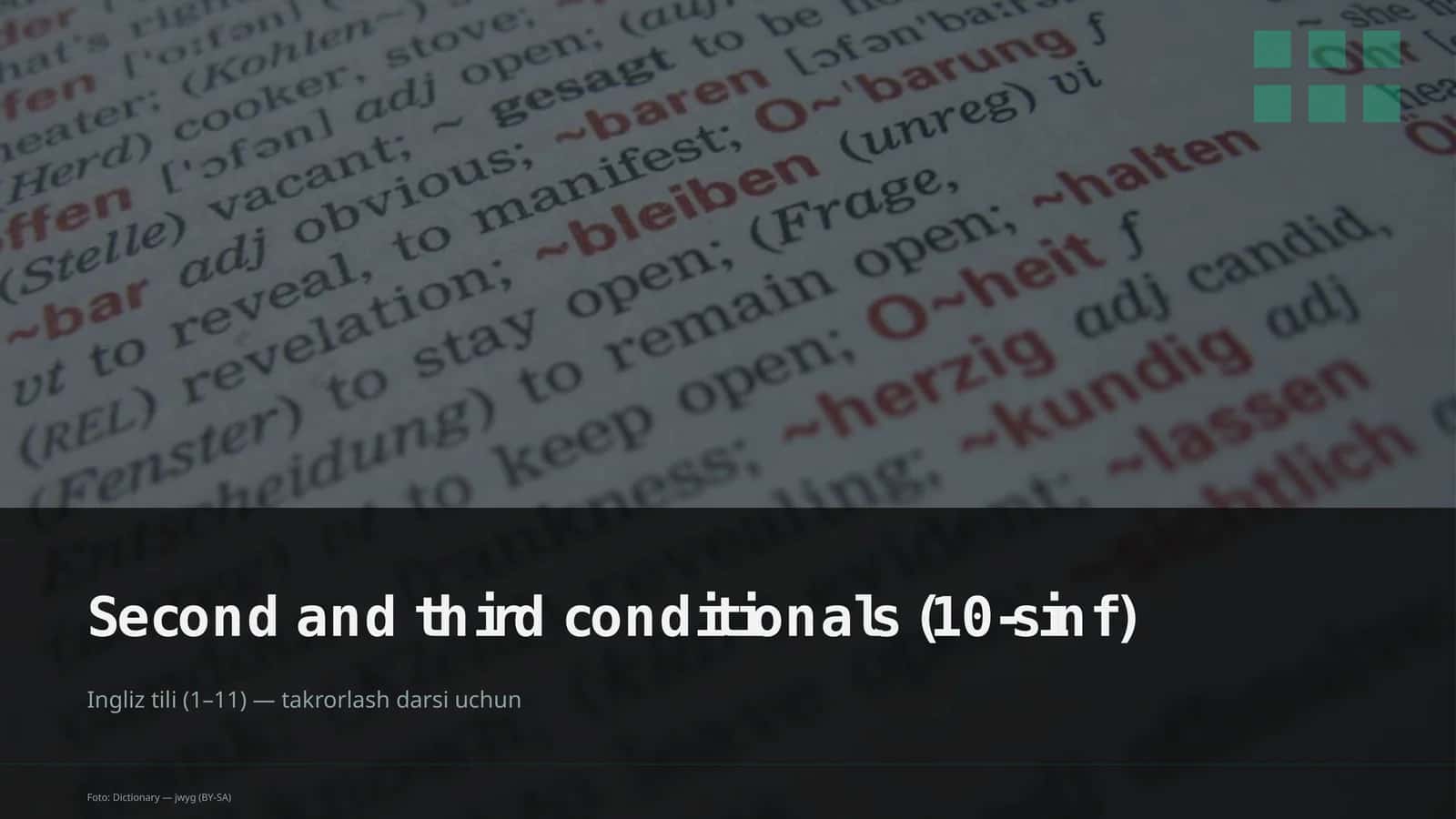 Second and third conditionals (10-sinf) 3