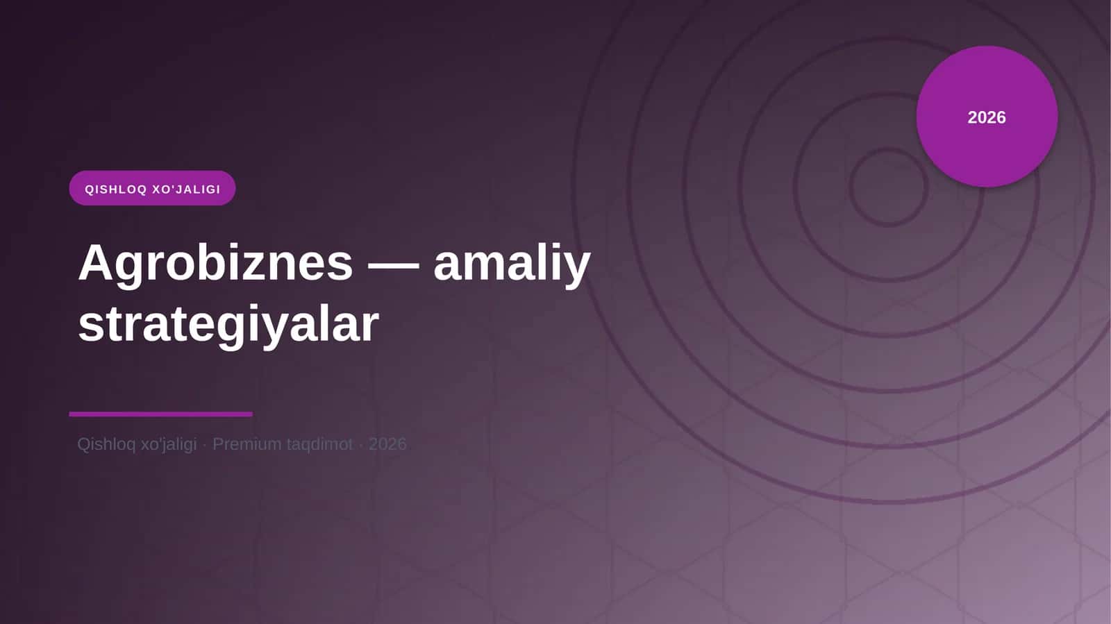 Agrobiznes — amaliy strategiyalar 1