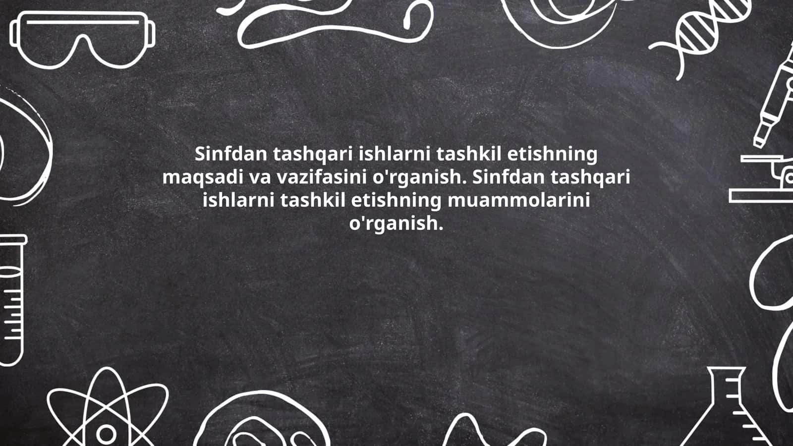 Sinfdan tashqari ishlarning tarixi 1