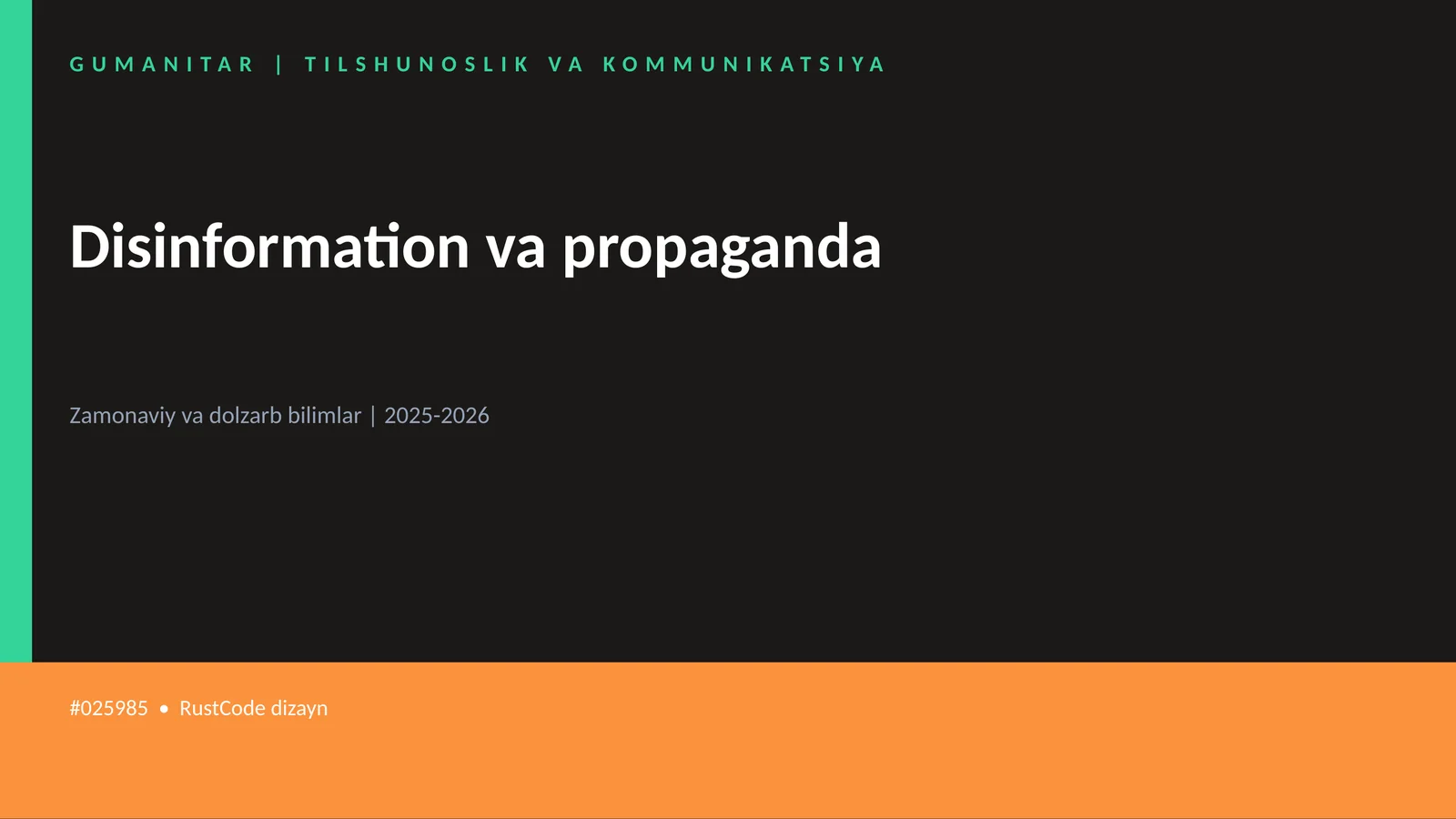 Disinformation va propaganda 1