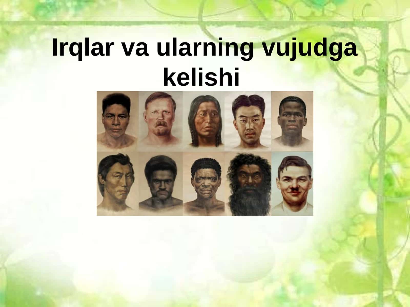 Odamzod irqining vujudga kelishi 1
