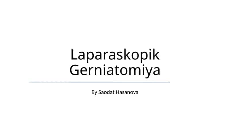 Laparaskopik Gerniatomiya 1