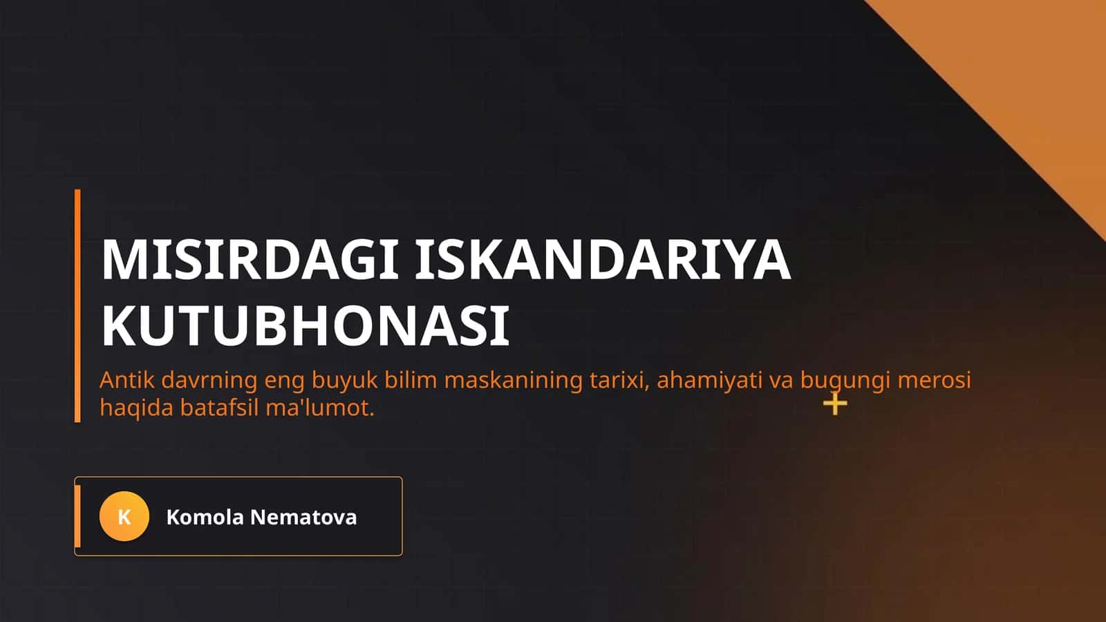 Misirdagi iskandariya kutubhonasi 1