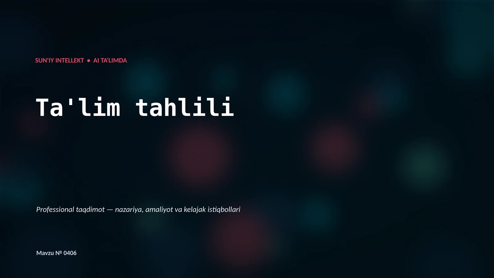 Ta'limda AI 1