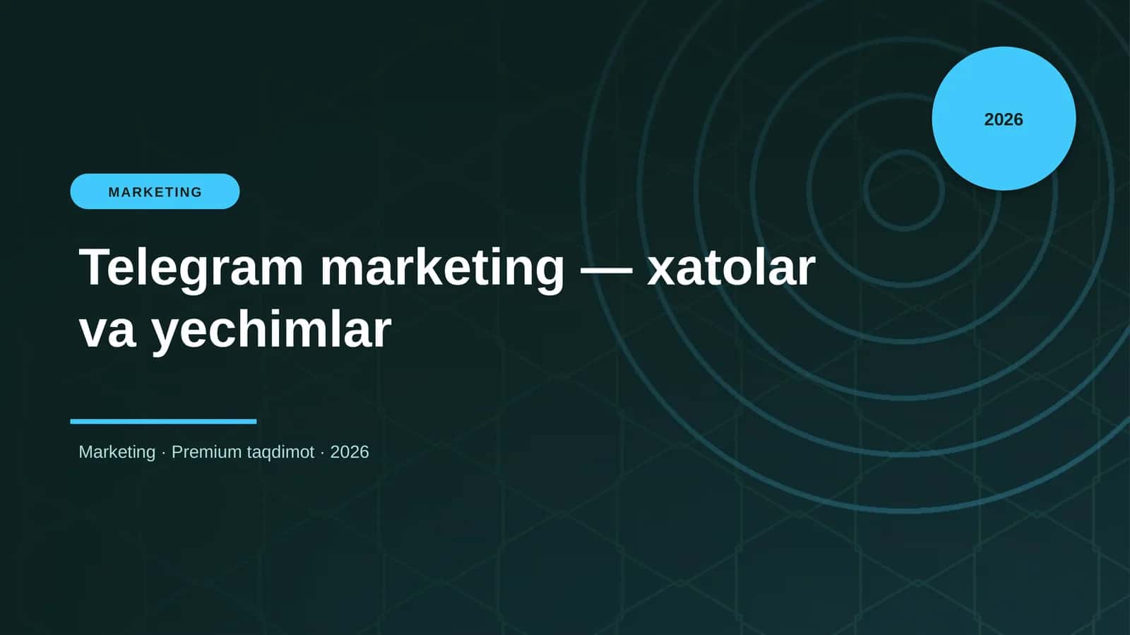 Telegram marketing - xatolar va yechimlar 1