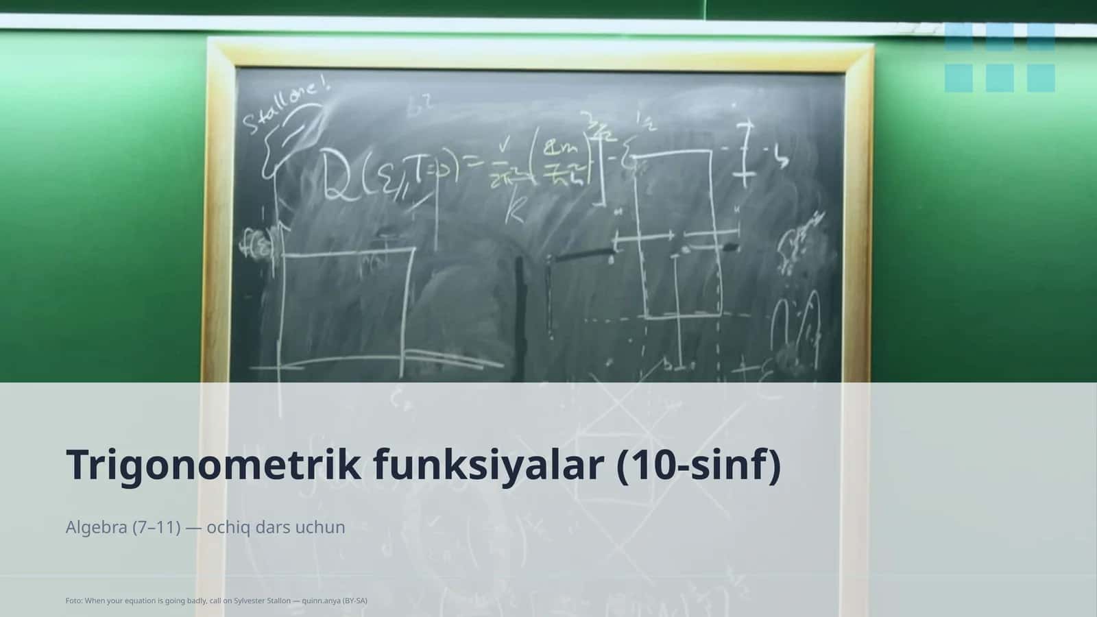 Trigonometrik funksiyalar (10-sinf) 1