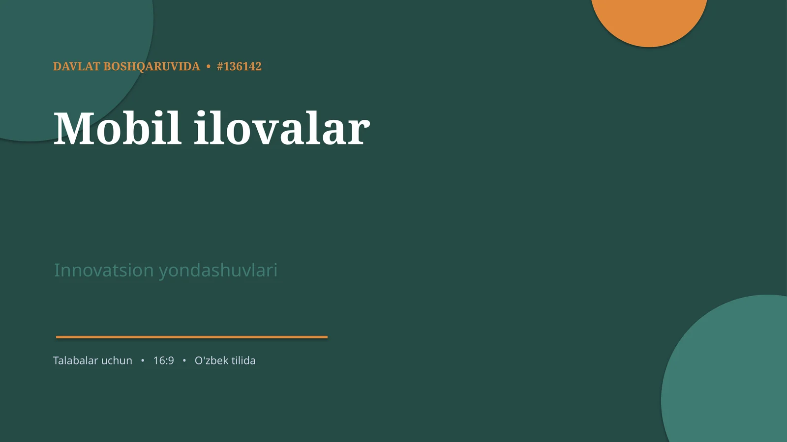 Mobil ilovalar 1