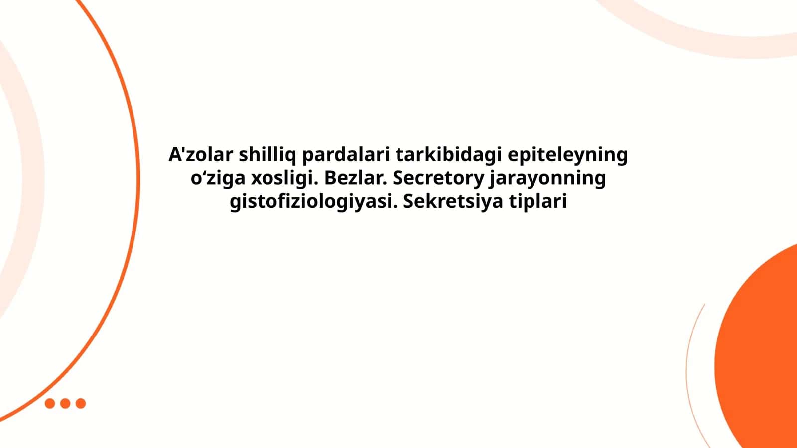 A'zolar shilliq pardalari tarkibidagi epiteleyning oʻziga xosligi 1