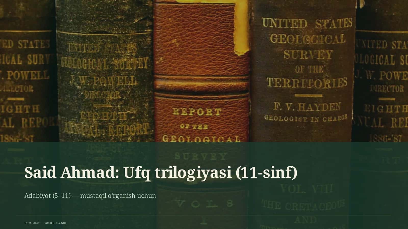 Said Ahmad: Ufq trilogiyasi (11-sinf) 1