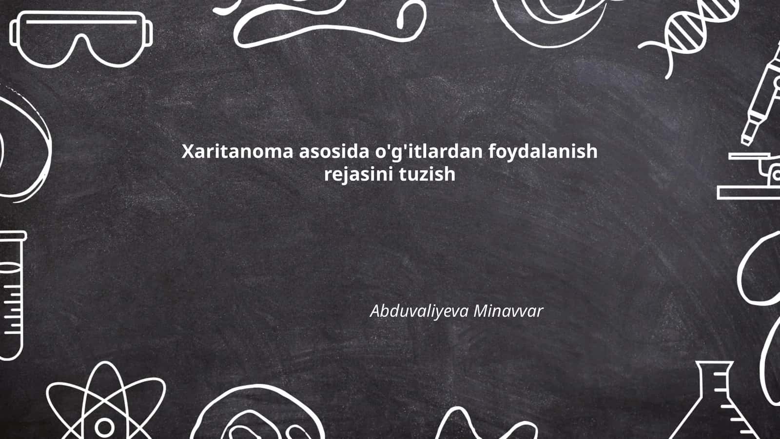 Xaritanoma asosida o'g'itlardan foydalanish rejasini tuzish 1