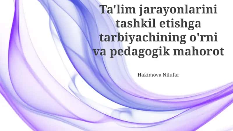 Pedagogik mahorot 1