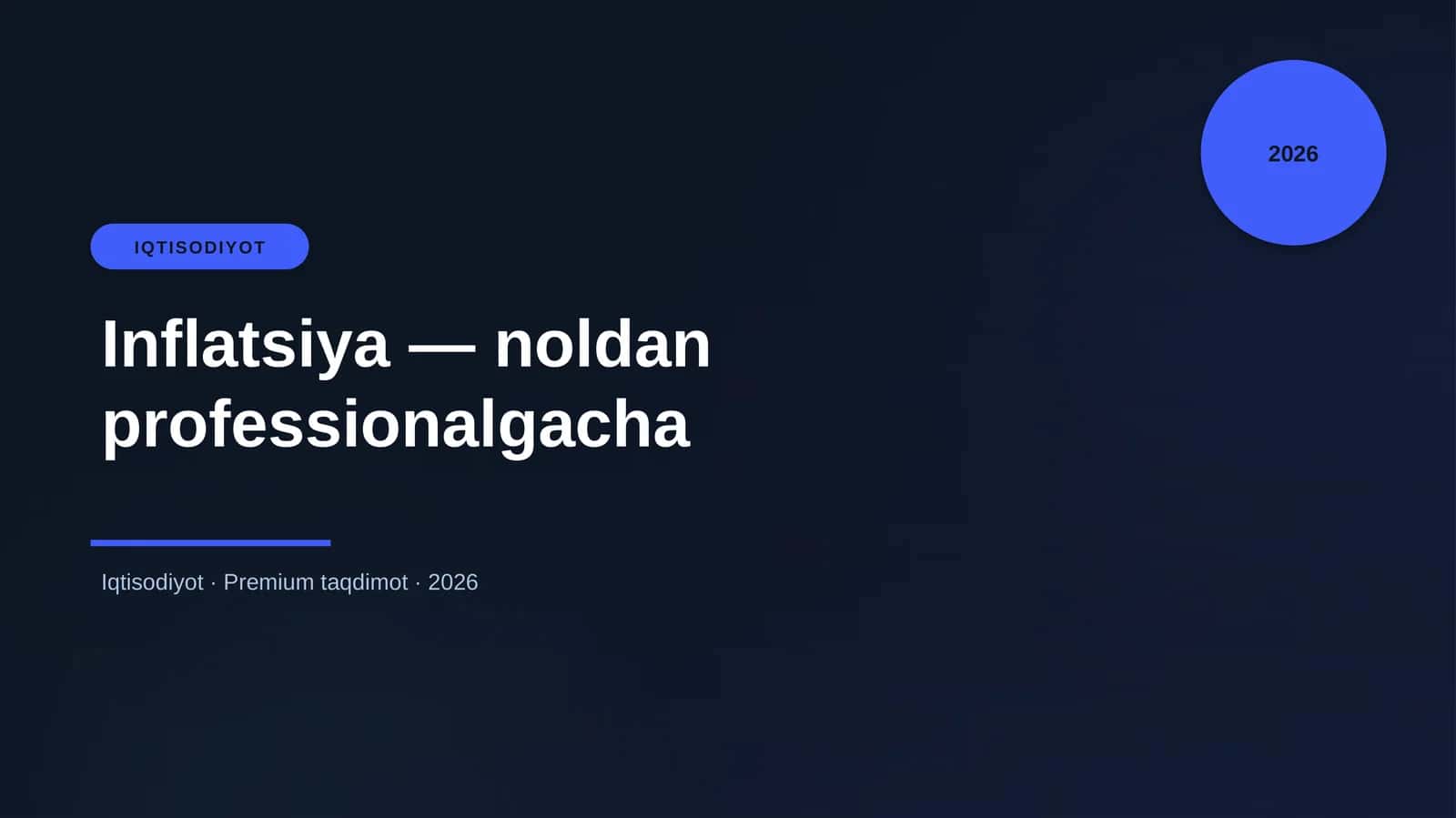 Inflatsiya — noldan professionalgacha 1