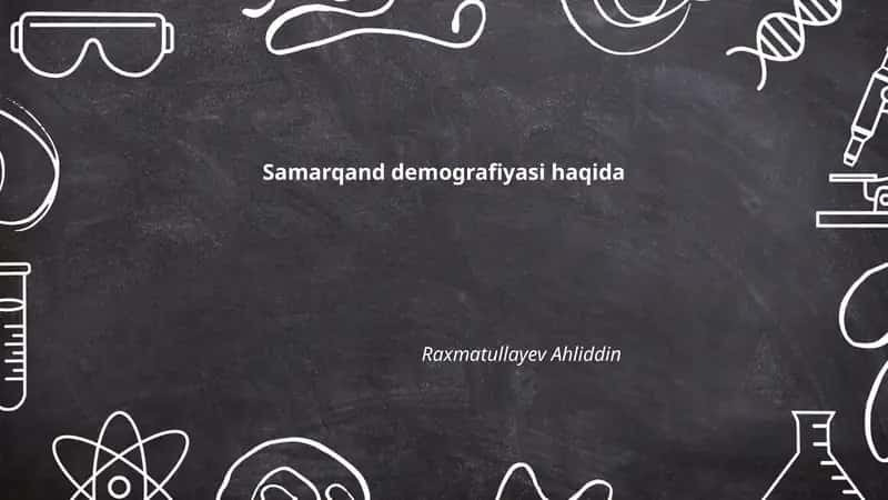 Samarqand demografiyasi haqida 1