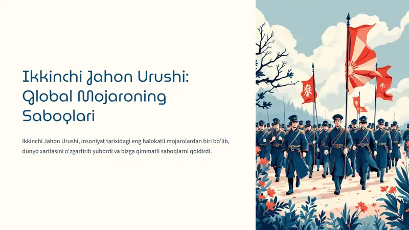 Ikkinchi Jahon Urushi: Global Mojaroning Saboqlari 1