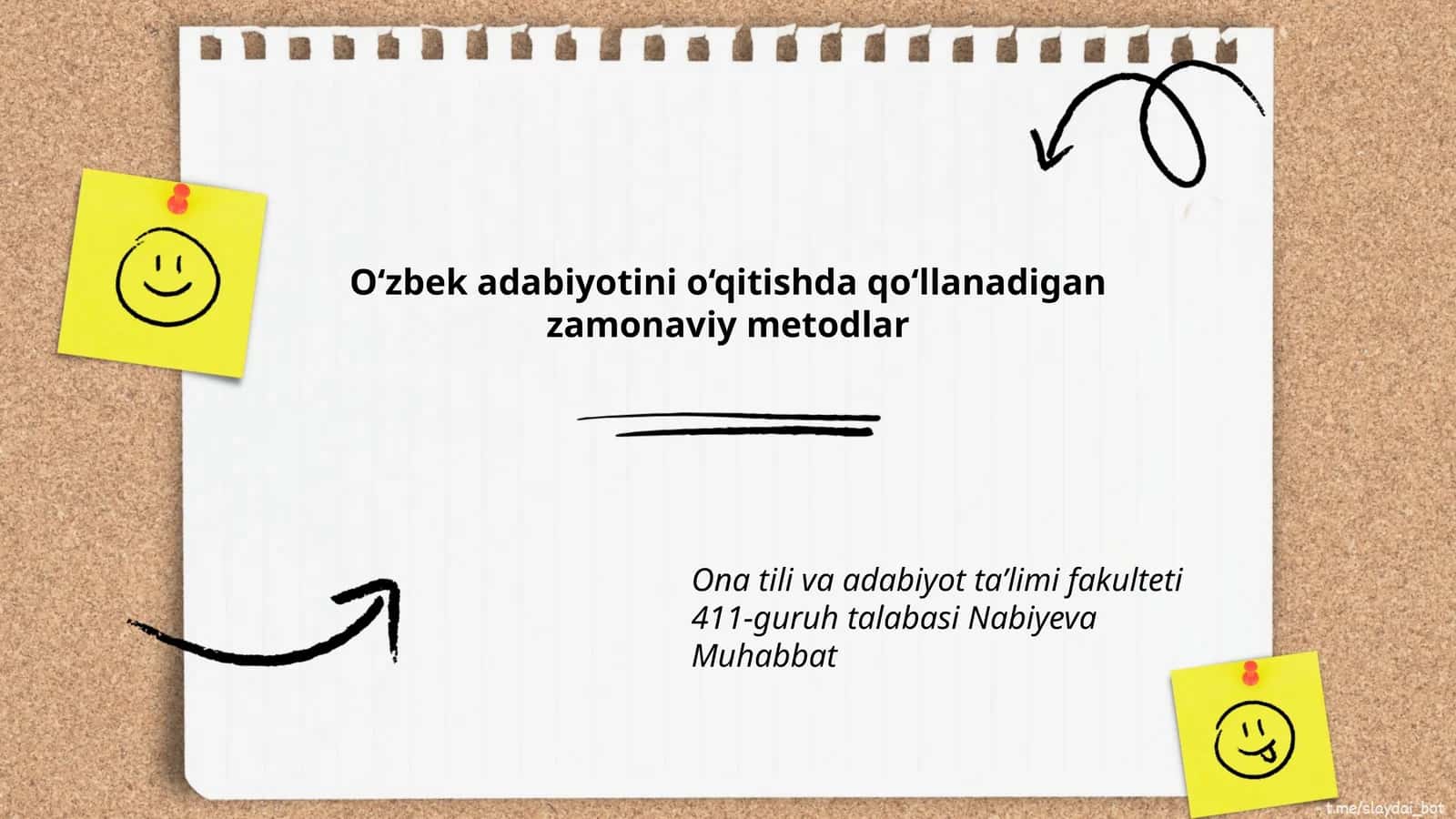 O‘zbek adabiyotini o‘qitishda qo‘llanadigan zamonaviy metodlar 1
