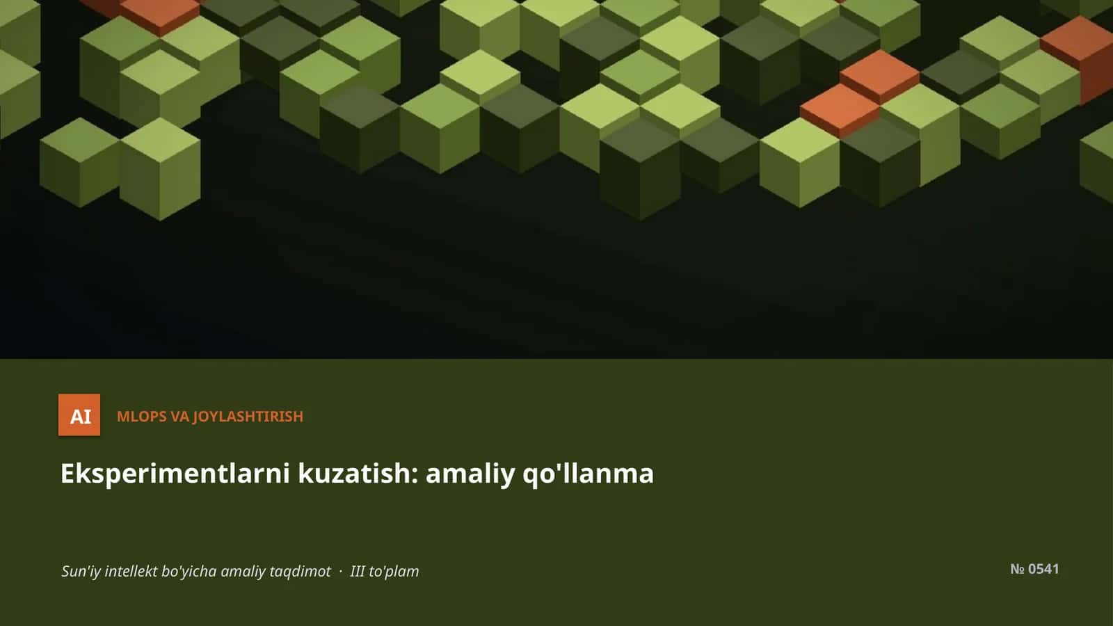 Eksperimentlarni kuzatish: amaliy qo'llanma 1