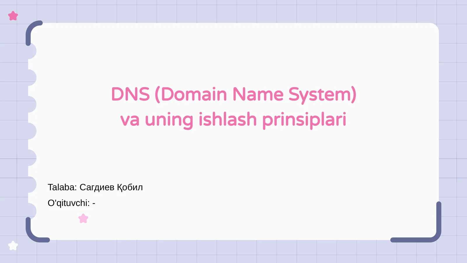DNS (Domain Name System) va uning ishlash prinsiplari 1