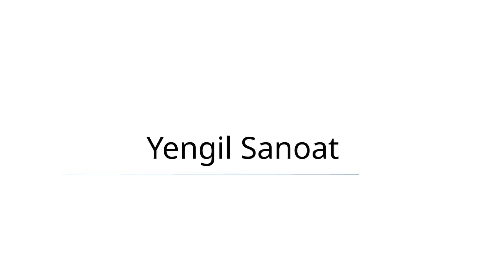 Yengil Sanoat 1