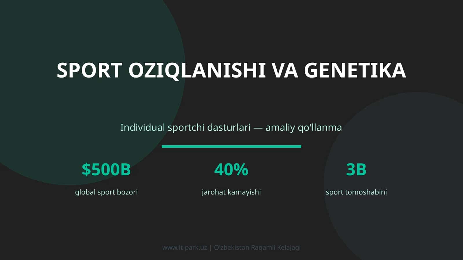 Sport oziqlanishi va genetika 1