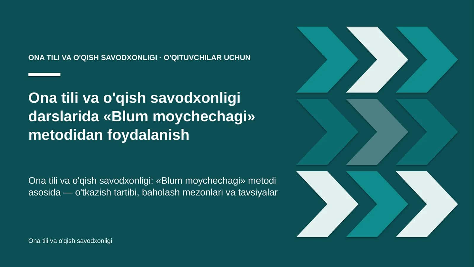 ona tili va o'qish savodxonligi darslarida blum moychechagi metodidan foydalanish 6674 1