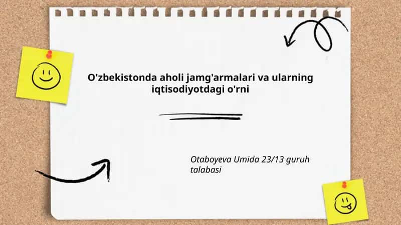 Aholi jamg'armalari va ularning iqtisodiyotdagi o'rni 1