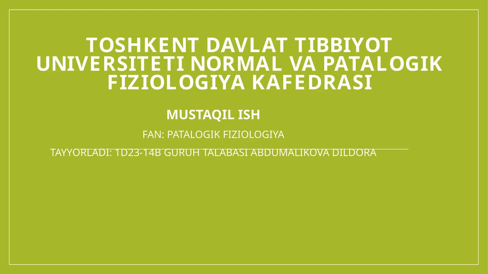 ONA QORNIDA RIVOJLANISH PATALOGIYASI NIMA? 1
