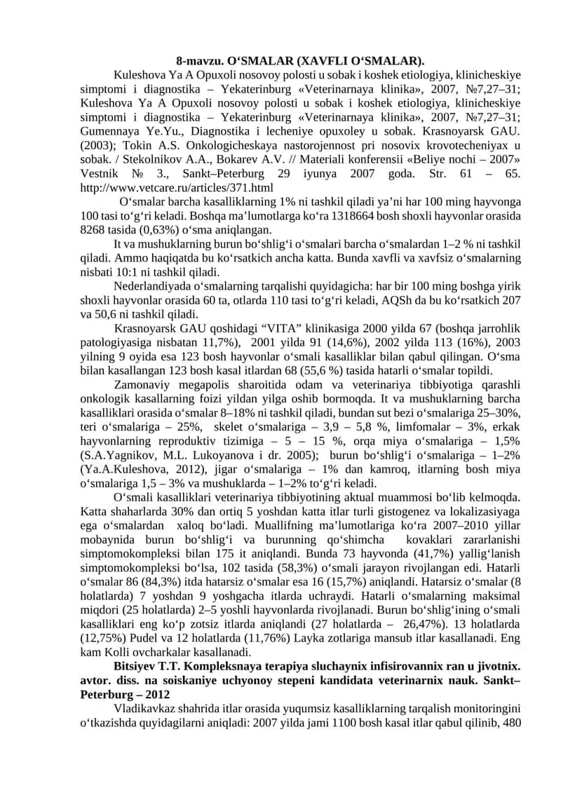 O‘SMALAR (ХAVFLI O‘SMALAR) 1